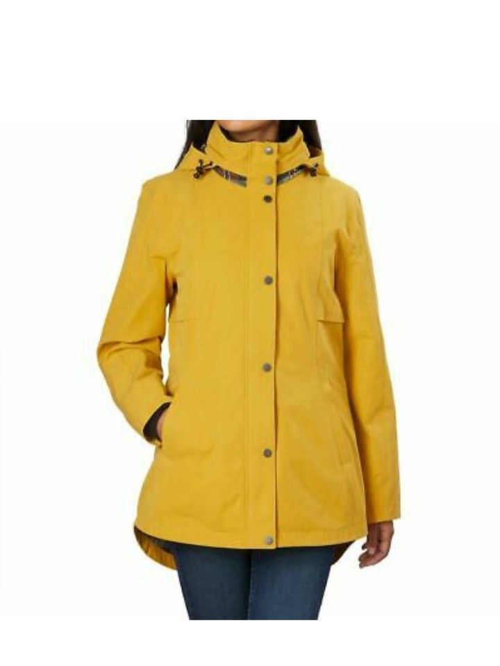 Pendleton Ladies' Hidden Hood Seam Sealed Rain Jacket - Goldenrod, X-Small