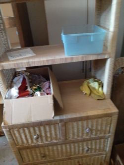 RATTAN WHICKER FULL SIZE BEDROOM SET 6PC