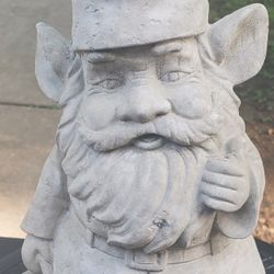 CONCRETE "Gnome Holding A Bucket" Statue ($50)