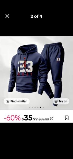 Kzz Men’s Jordan Goat 23 Pattern Print Hoodie And Sweatpants 