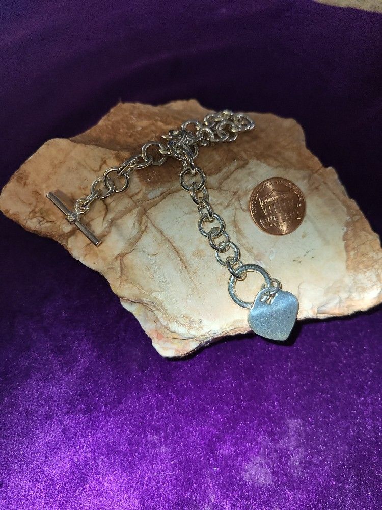 Tiffany Style Charm Bracelet. SS