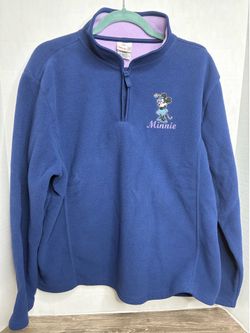 Disney Store Women’s XL Fleece Pullover Sweater 1/4 Zip