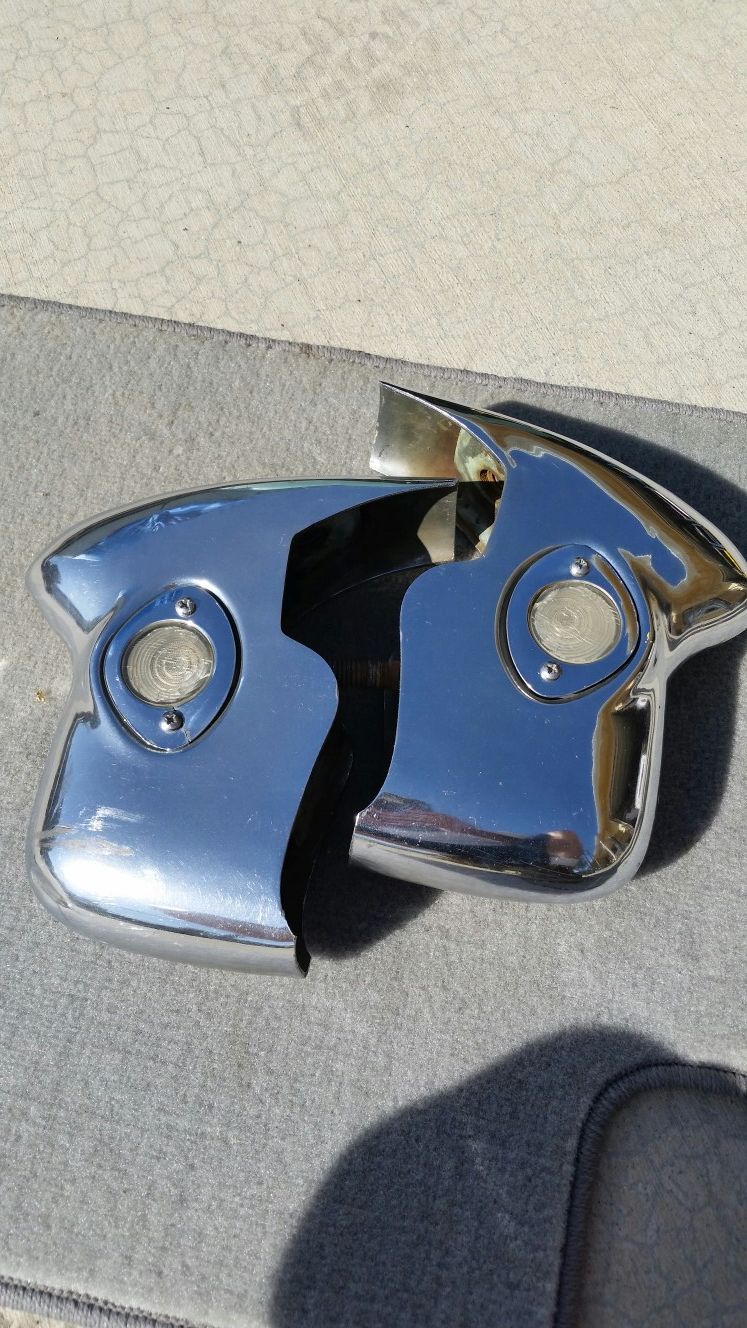 1957 Chevy Original Rear Bumper Guards For A Nomad & Wagon.