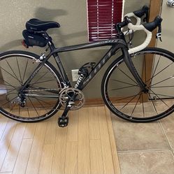 Carbon Fiber, Road Bike With Work Stand