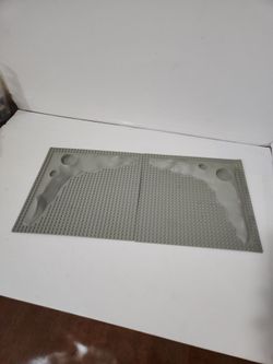 Vintage LEGO space Gray Textured Terrain Baseplate 10x10 inch X2 READ
