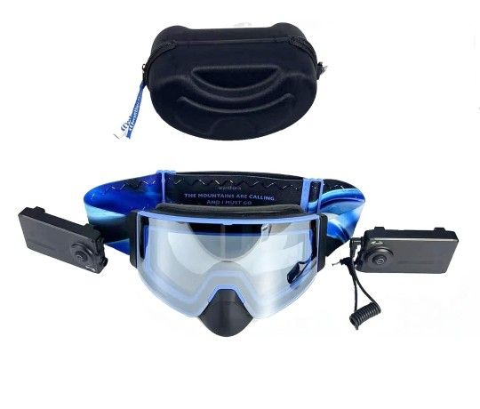 Heated Goggles Snowmobile Anti-Fog Magnetic Interchangeable Frameless 100% UV Lens OTG Electric Ski Goggle Men Rechargeable Battery Snowboard (Vlt 42.