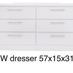 New White Dresser Matte White With Silver Handles  K Furniture And More 5513 8th Street W Suite 10 Lehigh 