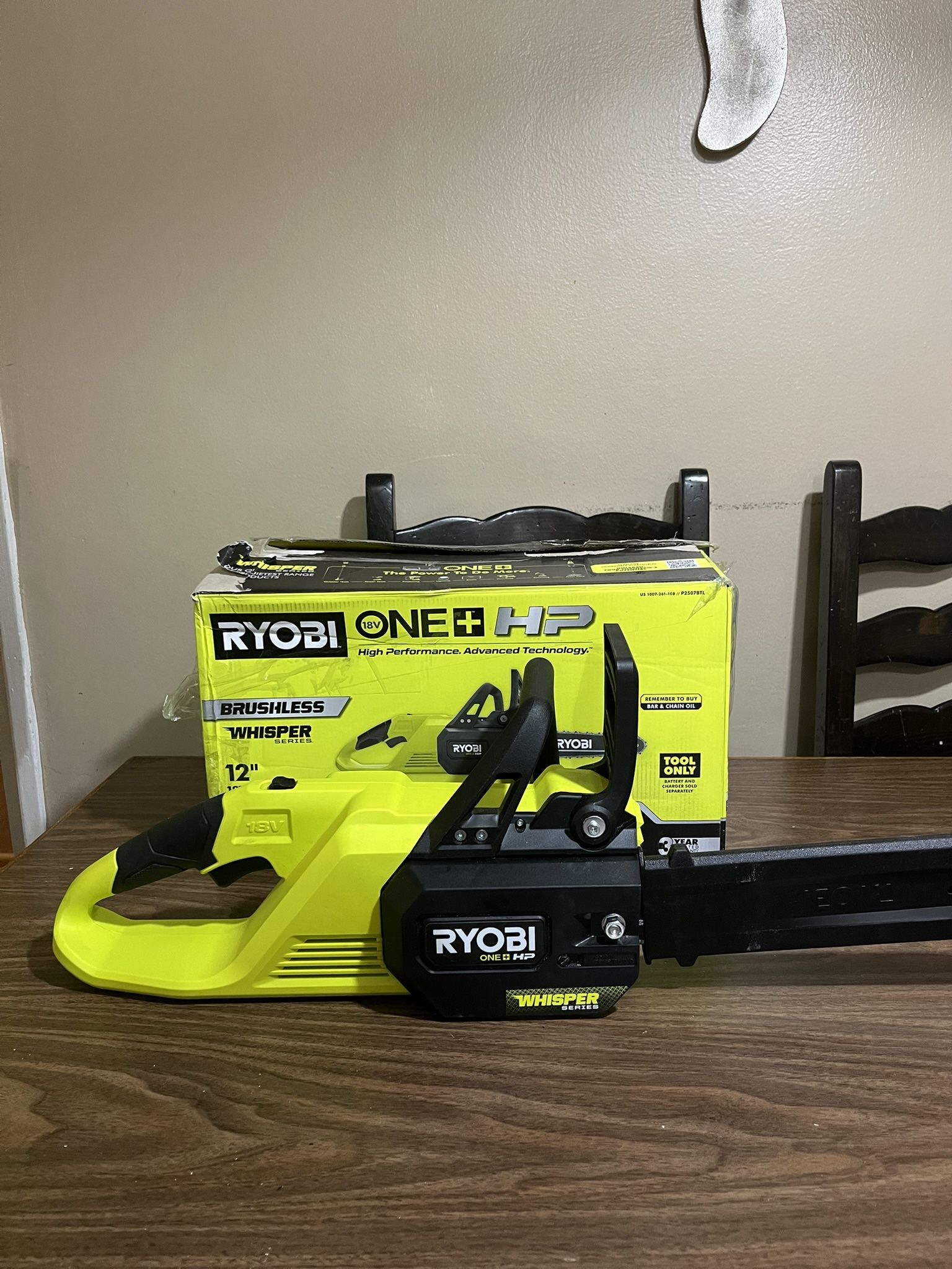 Ryobi 18v ONE+ HP Brushless 12” Chainsaw 