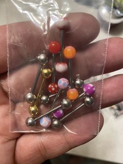 New Body Jewelry 14G Gauges Barbell tongue rings lot 10 for $10.00
