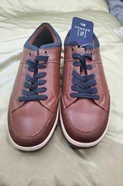 George Men's Brown Memory Foam Casual Sneakers Size 8 1/2