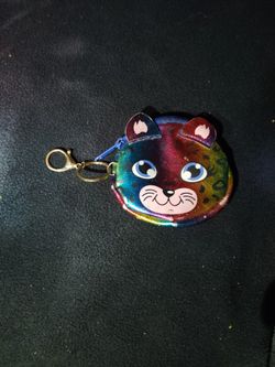 Rainbow Tiger Keychain Purse
