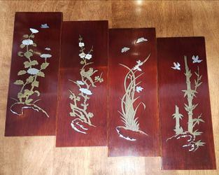 Antique Chinese inspired hanging panels