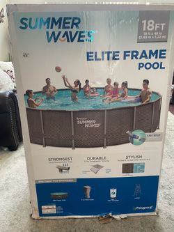 Summer Waves 18FT pool (with frame) with filter pump and ladder elite frame
