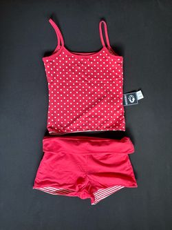 Hollister Callie Reversible Cami Red Polka Dot Set Size M