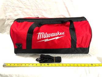 Brand new Milwaukee, seven tool capacity tool bag with shoulder strap