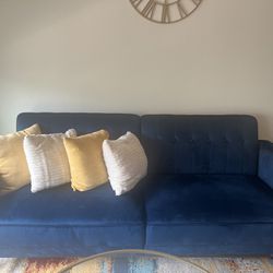 Blue Convertible Couch