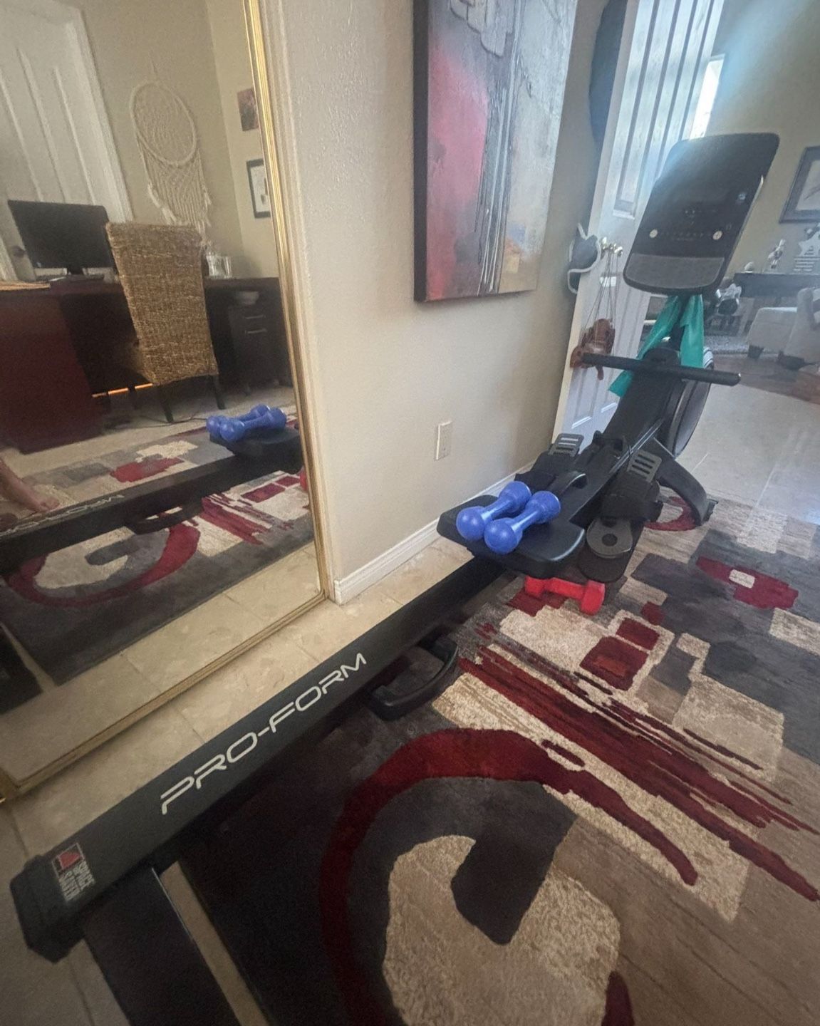 Preform collapsible rowing machine