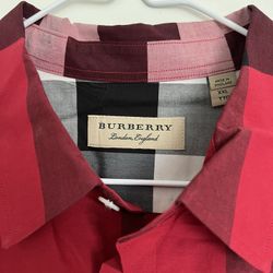 Burberry Red Button Up