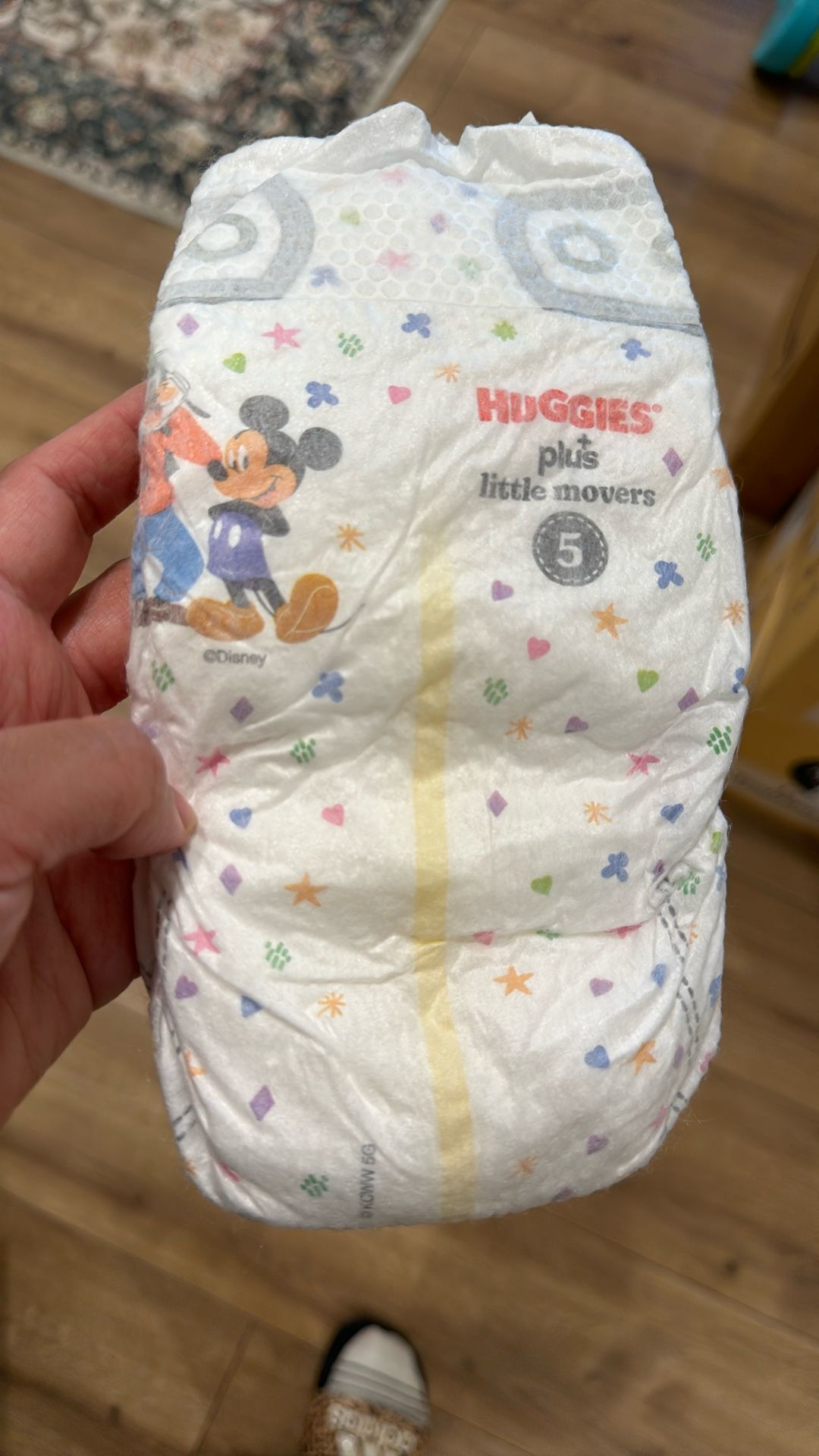 Size 5 Huggies + little movers