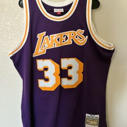 Men's Los Angeles Lakers Kareem Abdul-Jabbar Mitchell & Ness Purple Hardwood classic