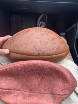 Patriots Players Signatures Footballs 🏈