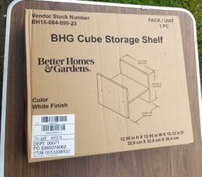 Brand New Cube Storage H Shelf, White 