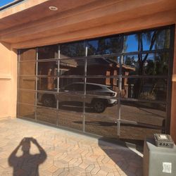 Black glass insulated door New