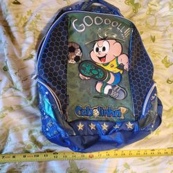Brazilian Cebolinha Turma de Monica  football soccer backpack