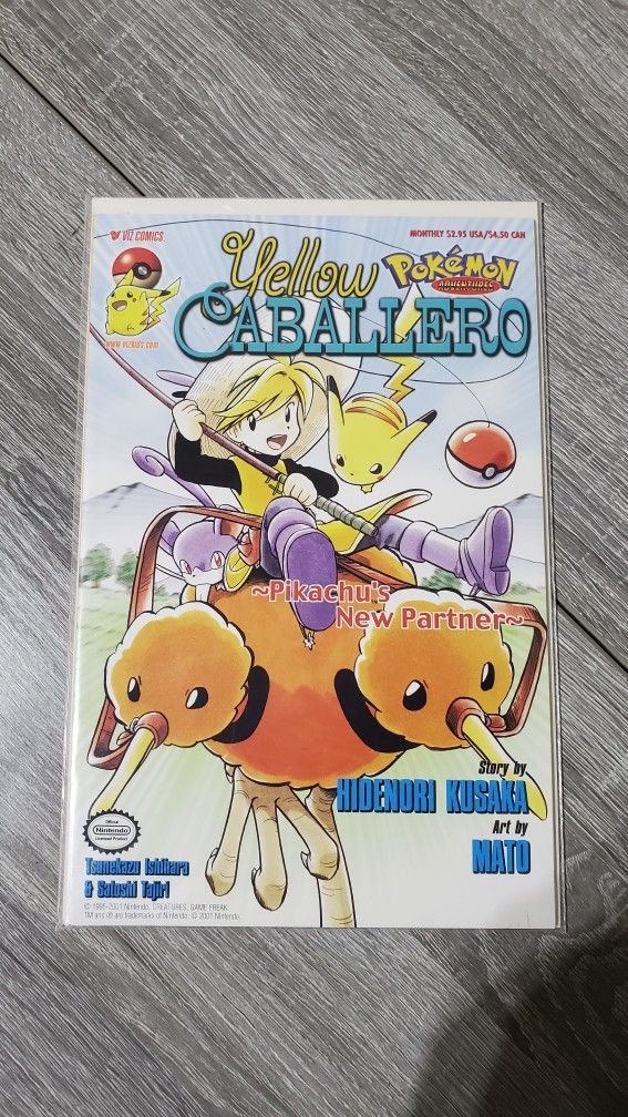 Pikachu's New Partner Pokemon Adventures: Yellow Caballero Comic Book