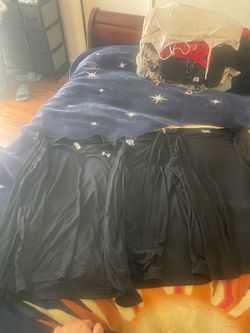 3 Black Long Sleeve Athletic Shirts