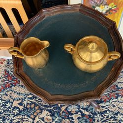 Osborn China 2 Pieces Gold Painted