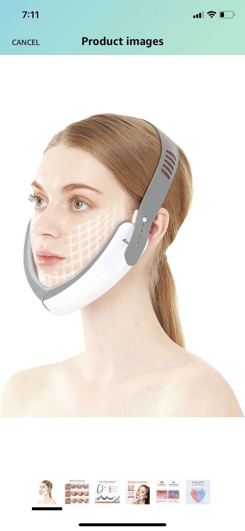 V Face Lifting Chin V Line Up Lift Belt Red Blu LED with Remote Control Gift for Women