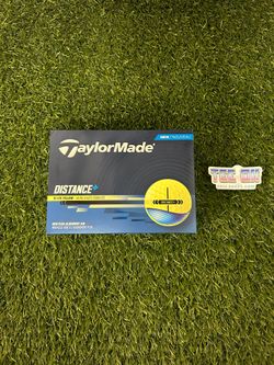 TaylorMade Distance+ Yellow Golf Balls Dozen New
