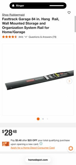 Rubbermaid Fast Track rail system