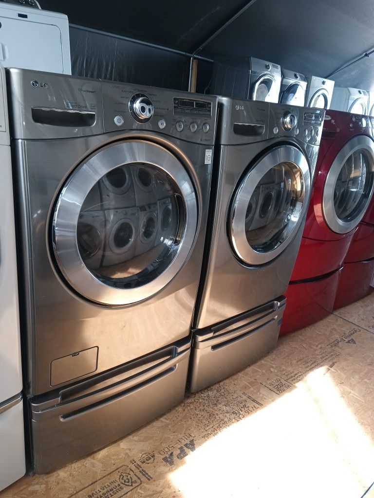 L/G Front Load Washer And Dryer Set Both Works Good 👍