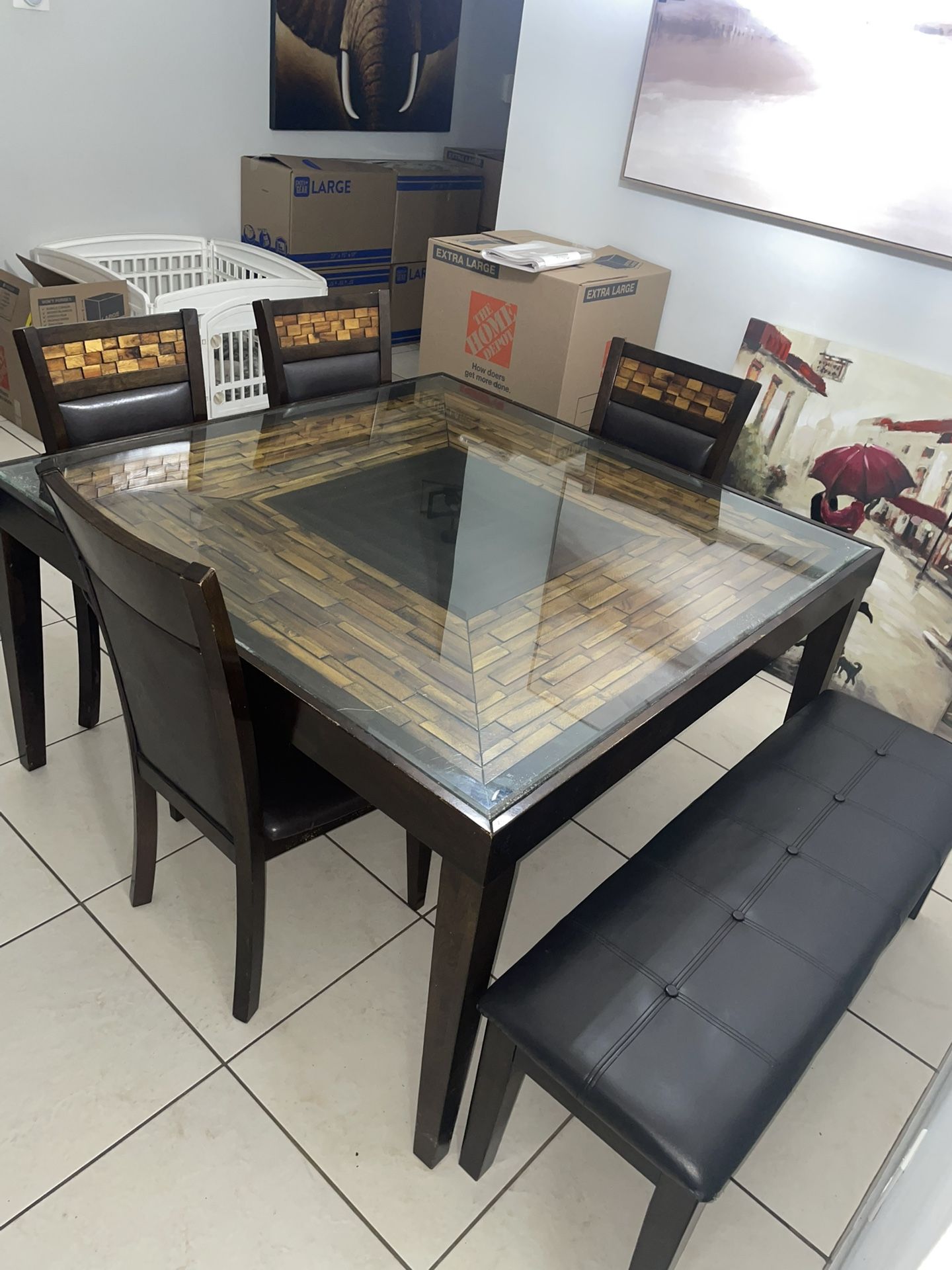 6 Seater Rooms to to Go wood dining table