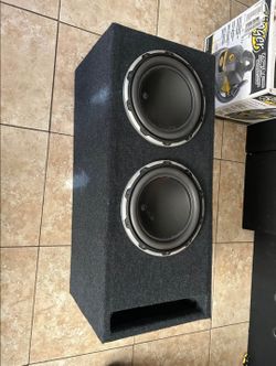 Pair of 10 W6v2 Subwoofers with double faced enclosure