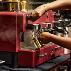 Faema 2-Group Vintage Red Espresso Machine 