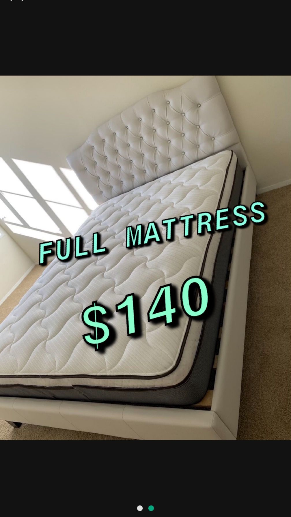 BRAND NEW 12” Inch  PILLOW TOP MATTRESSES ✅ COLCHONES NUEVOS PILLOW TOP ?‼️  QUEEN SIZE $150 ❌ $210 With Box Spring   FULL SIZE $140❌ $200 With Box S