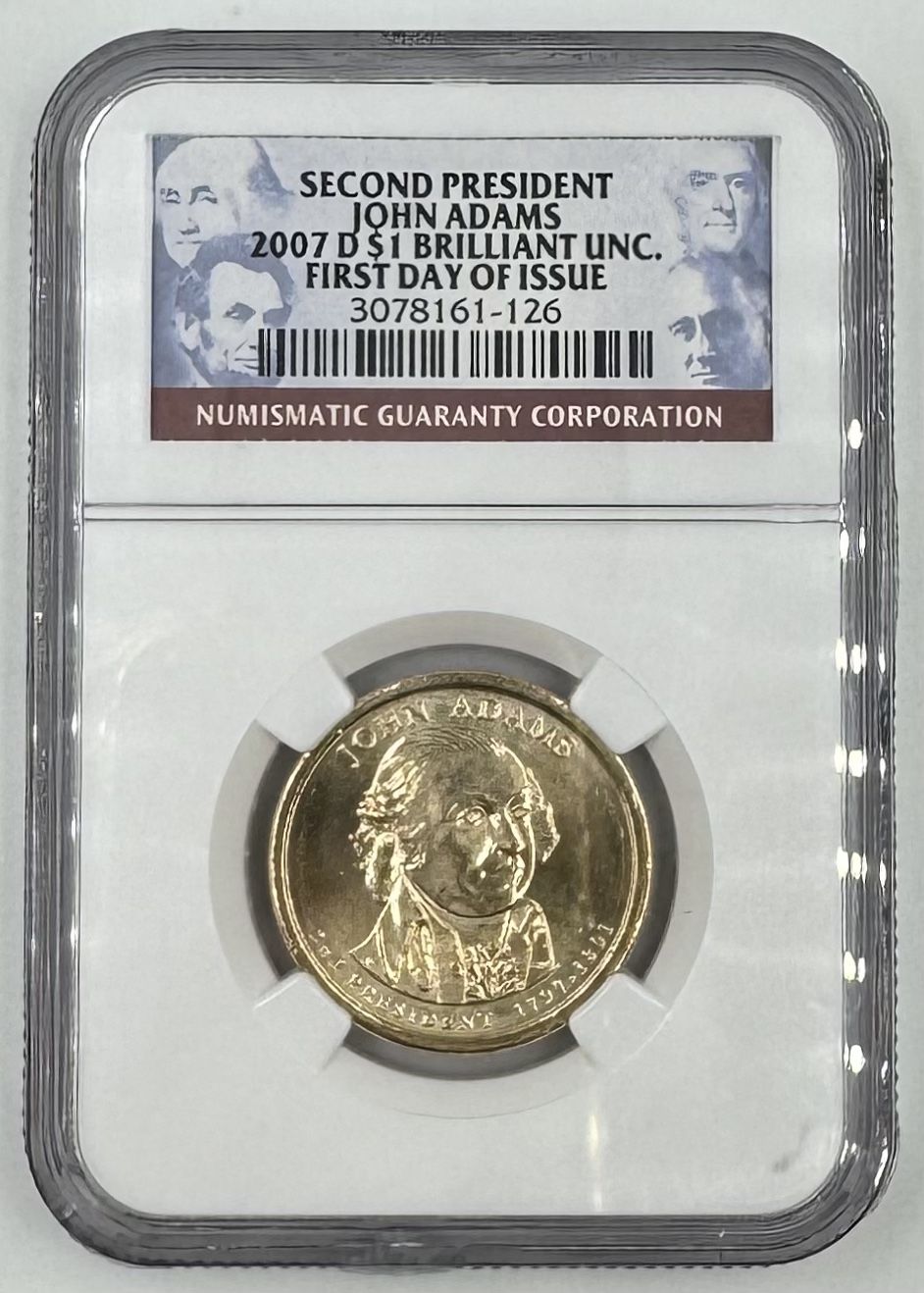 2007 D $1 Brilliant Uncirculated First Day Of Issue