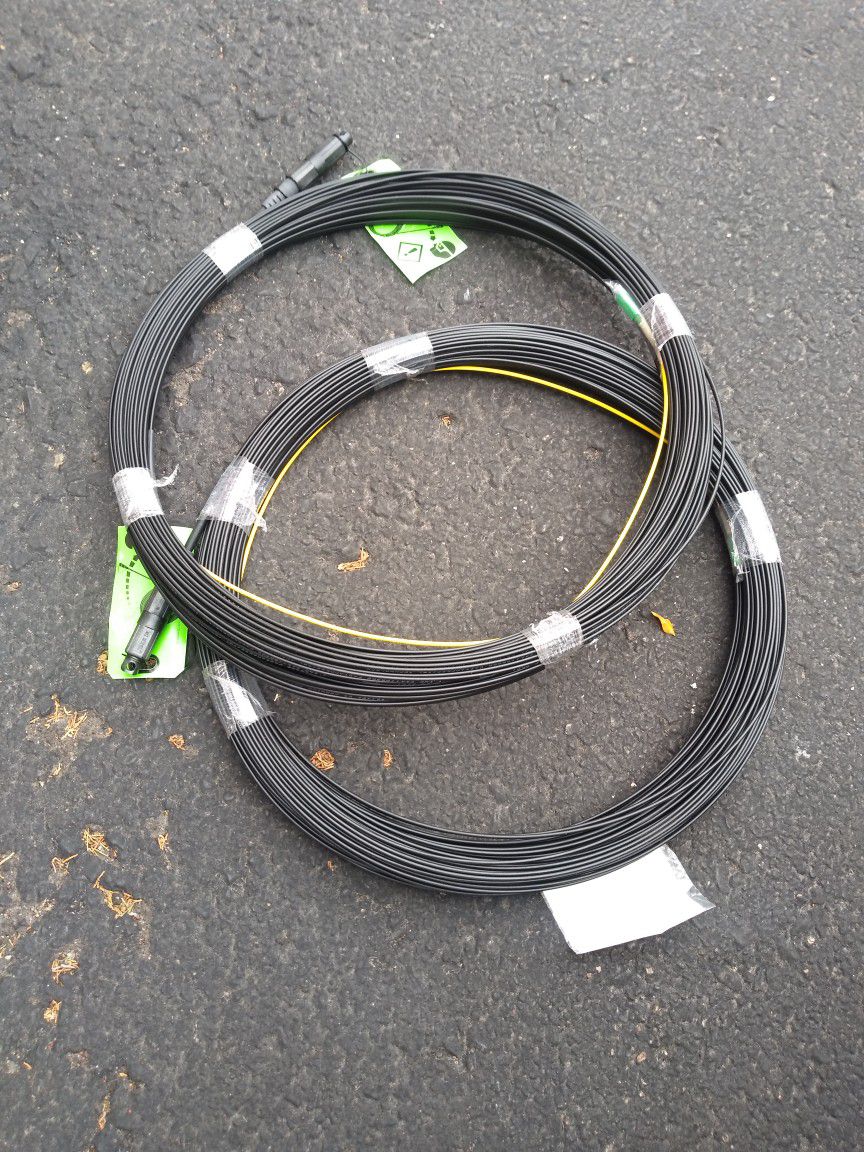 2× Roc Drop Cable Optical Outside Install Wire 250ft.Each