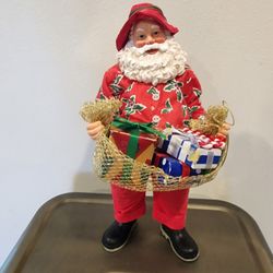 VINTAGE POSSIBLE DREAMS CLOTHITIQUE MERRIEST CATCH SANTA CLAUS 10" TALL