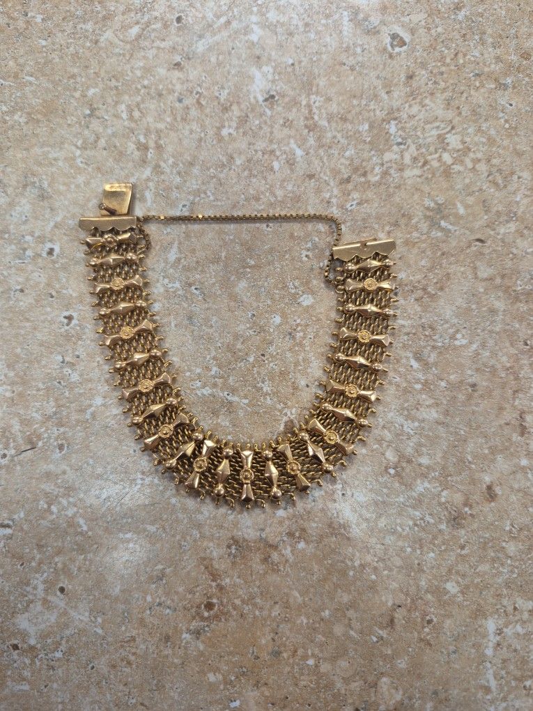 18k Yellow Gold Victorian Mesh Bracelet