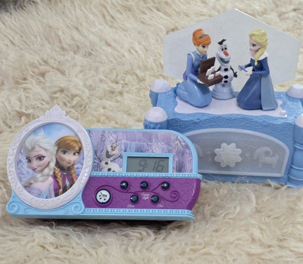 Disney Frozen Jewelry Box & Alarm Clock.