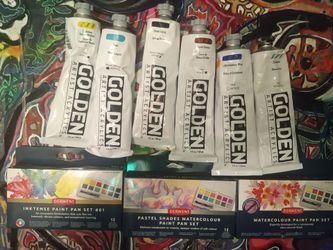 Golden artist acrylics and water colors