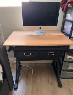 Architects Desk and Rolling Chair
