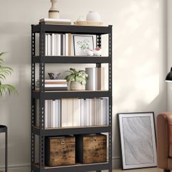 5-Tier Storage Shelves, Load 2310 lb, Garage Storage, Boltless Assembly, Adjustable Shelving Unit, 11.8 x 29.5 x 59.1 Inches, for Study Shed Basement,