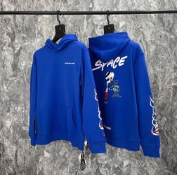 Royal blue chrome hearts hoodie