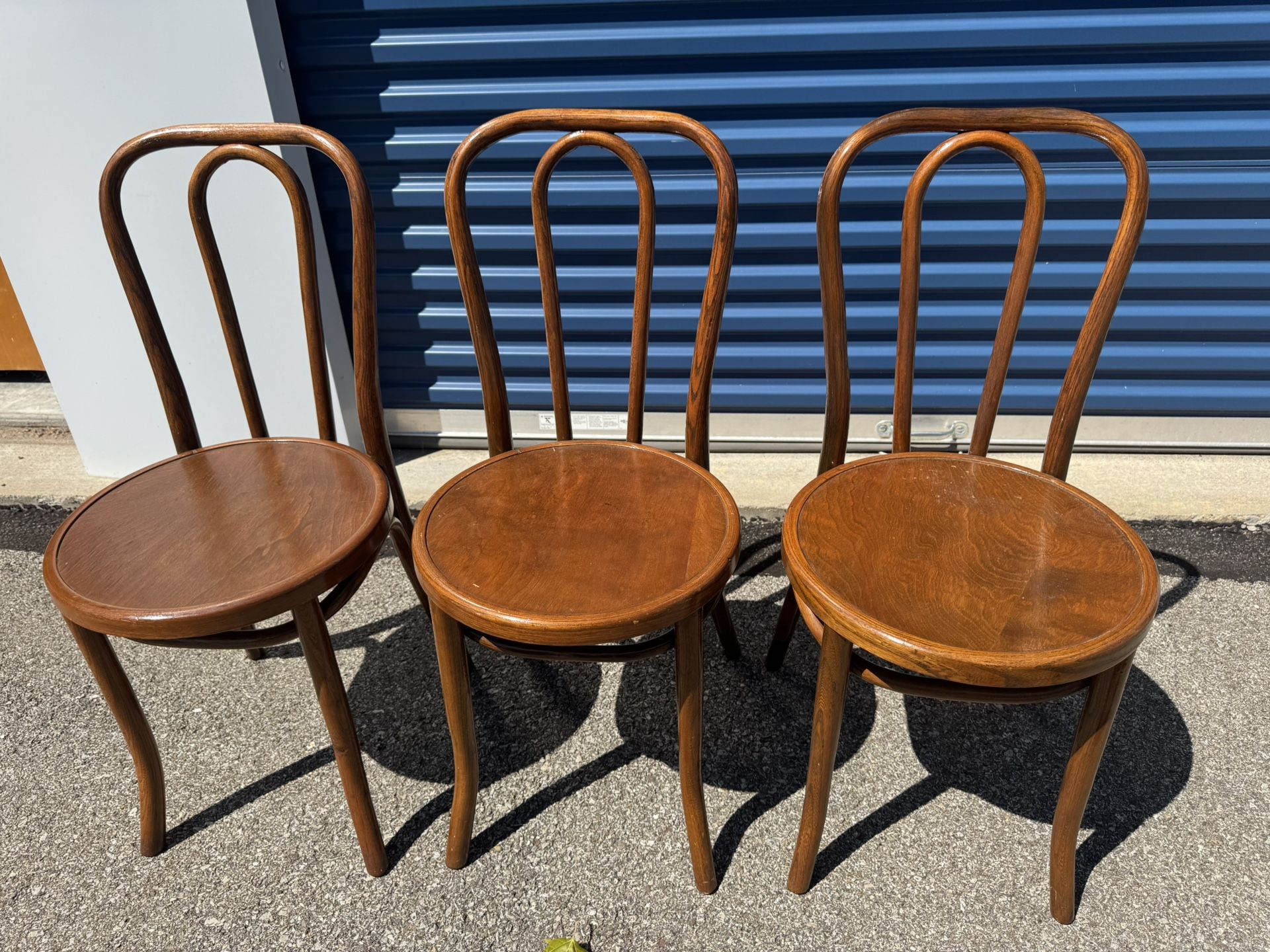 3 Vintage/ Antique Bentwood Chair, Beautiful Natural Wood. Dated 1947