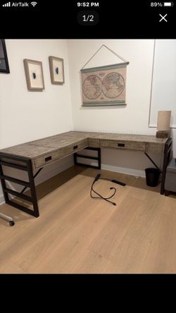 Desk and file cabinet